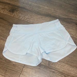 Pastel Light Blue Size 2 Lululemon Speed Shorts